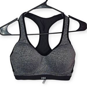 Victoria's Secret Women's Sports Bra VSX Gray Underwire Racerback size 32D